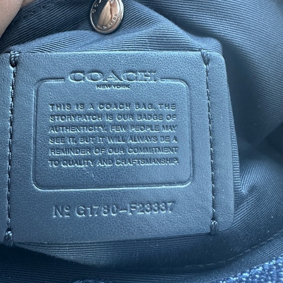 Coach Mini Christie Carryall satchel bag in metallic blue LIKE NEW - Picture 3 of 11